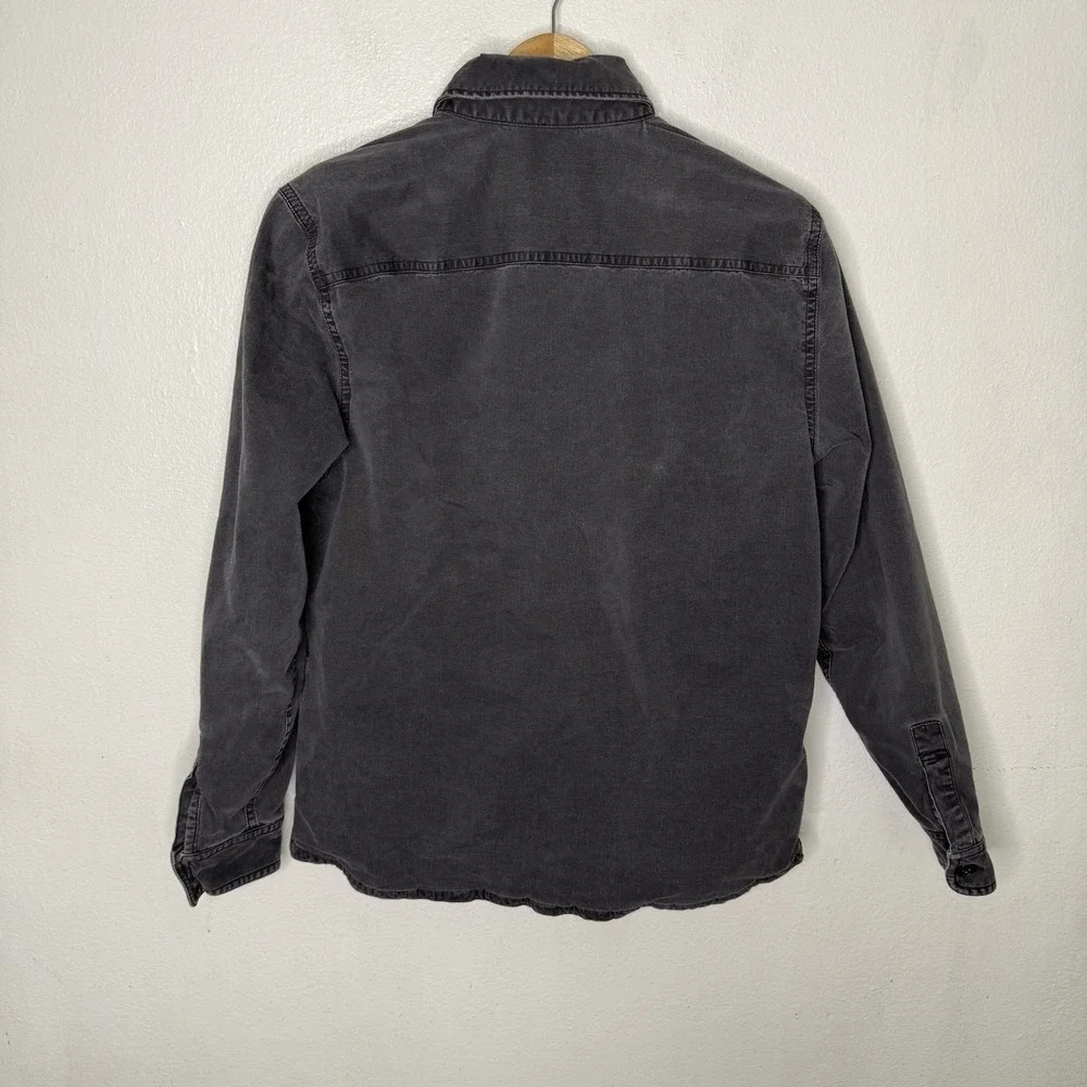 Faherty Stretch Gray Blanket Lined CPO Shirt Jacket Workwear Men's Small